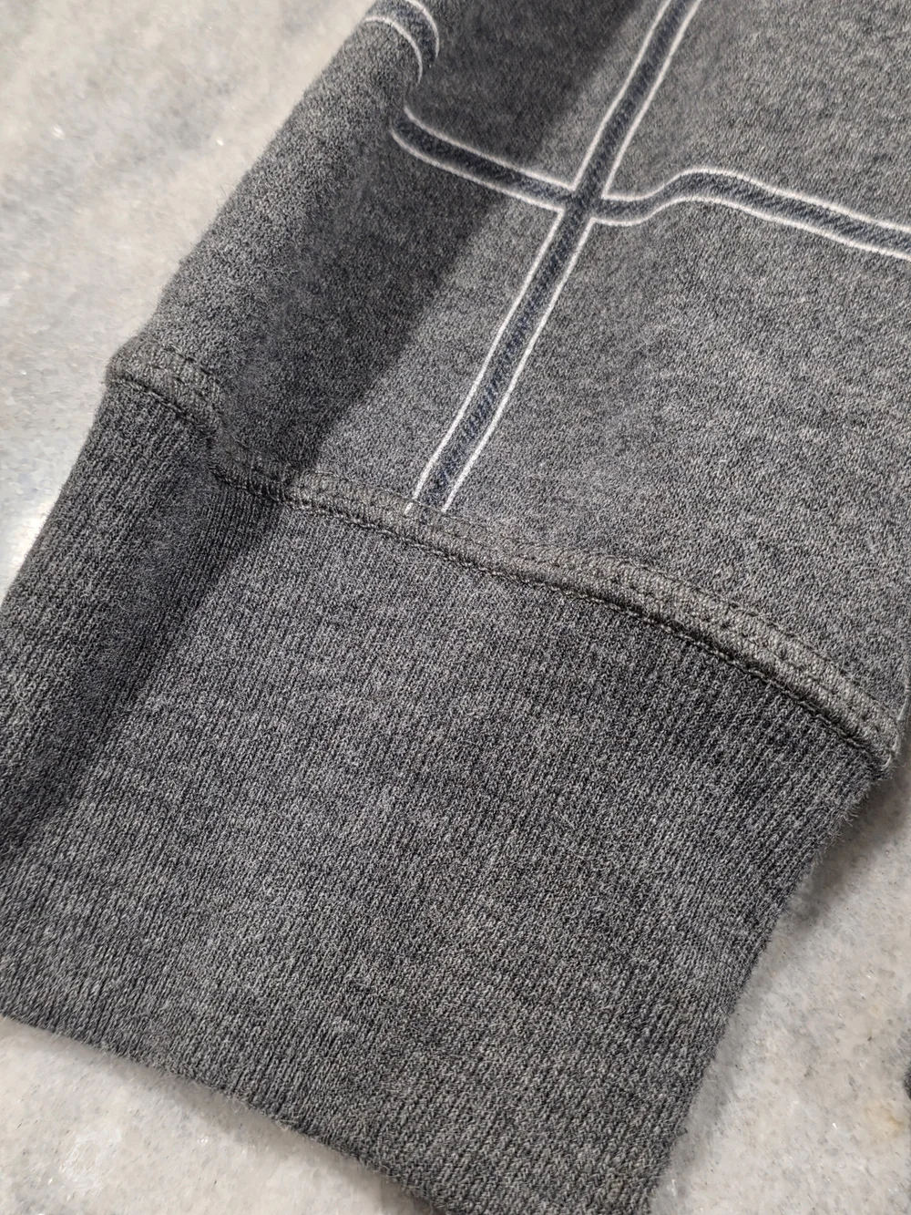 (M) Men's Nautica Quarter Zip Pullover Sweater Gray Grid Mock Neck Medium SOFT